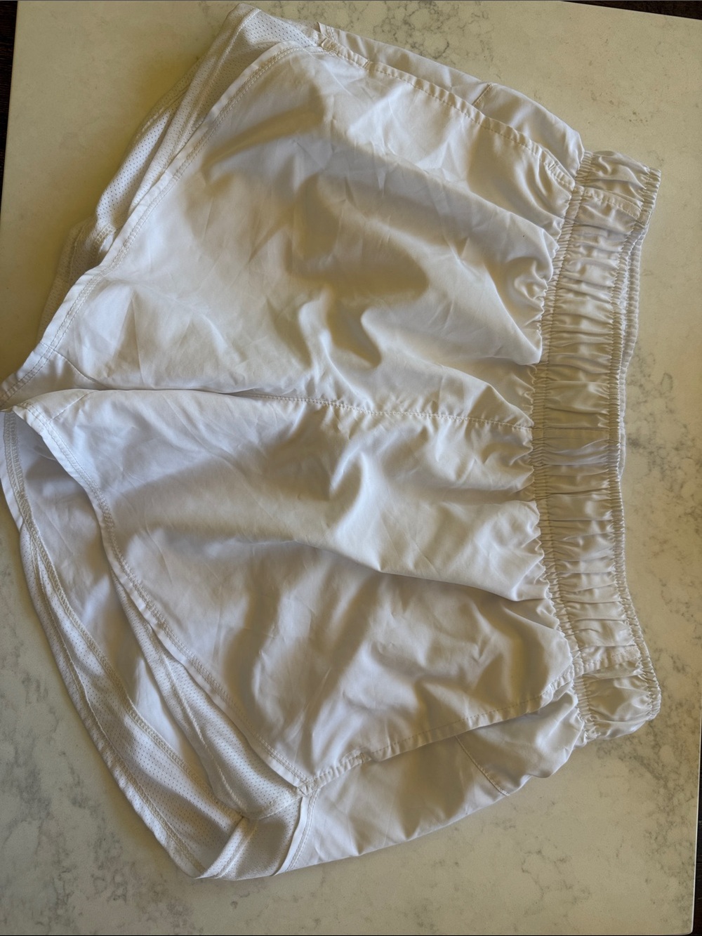 Athletic Works White Elastic Waist Athletic Shorts